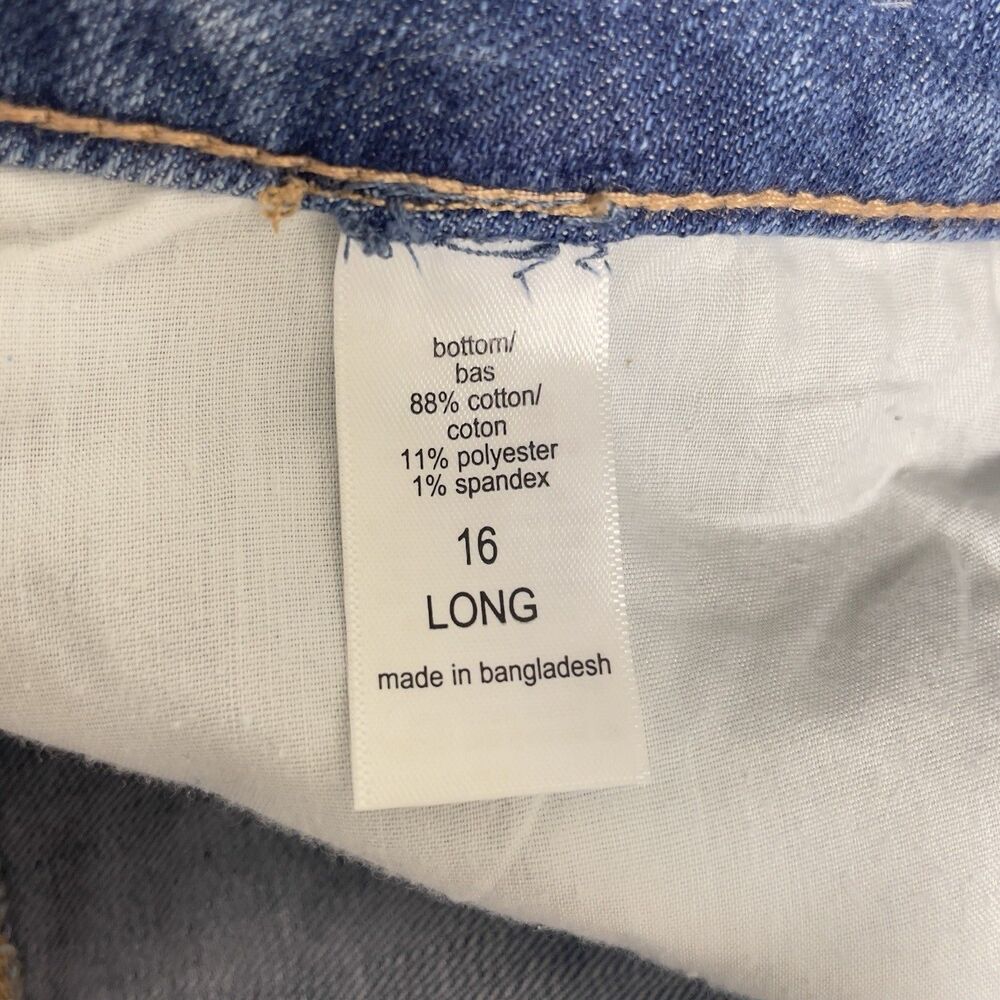 M Jeans By Maurices Classic Flare Women's Plus Sz 16 Long Mid-Rise Super Stretch - Picture 5 of 10